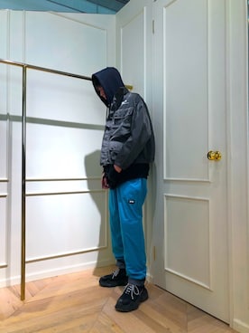 「MYne（マイン）のアイテム（ブルゾン）」を使った、Yuseiさん（メンズ・176cm）の冬コーディネート