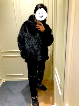 「MYne（マイン）のアイテム（ブルゾン）」を使った、Yuseiさん（メンズ・176cm）の冬コーディネート