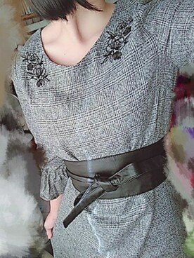「RD（ルージュ ディアマン）のアイテム（ワンピース/ドレス）」を使った、凡ちゃんさん（レディース・160cm）の冬コーディネート