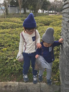 「NEW BALANCE（ニューバランス）の◆new balance KV996（スニーカー）」を使った、cyooさん（キッズ・110cm）の春コーディネート