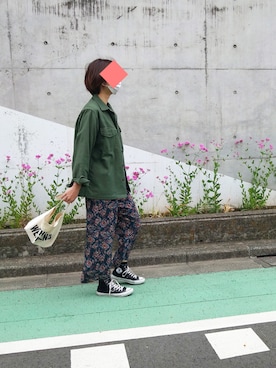 「orSlow（オアスロウ）のアイテム（ジャケット/アウター）」を使った、ぴーなつさん（レディース・168cm）の春コーディネート
