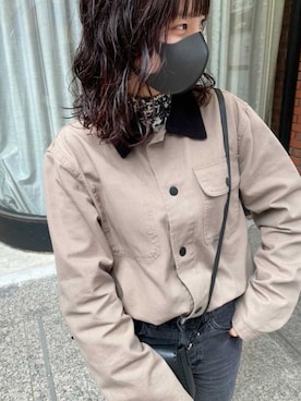 「VANS（バンズ）のアイテム（ジャケット/アウター）」を使った、re!naさん（レディース・163cm）の春コーディネート