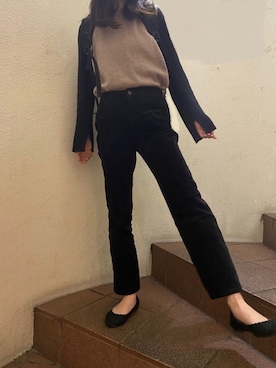 「秋のマイ旬スタイル」｜「アイテム（バレエシューズ）」を使った、re!naさん（レディース・162cm）の秋コーディネート