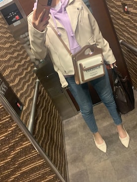 「H&M（エイチ・アンド・エム）のアイテム（パーカー）」を使った、Risa Sikamaruさん（レディース・160cm）の春コーディネート
