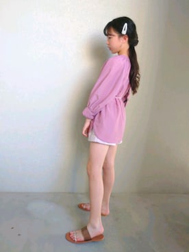 「NATURAL BEAUTY BASIC（ナチュラルビューティーベーシック）のアイテム」を使った、Ｙｕｕさん（キッズ・133cm）の夏コーディネート
