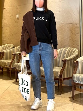 「ボア」｜「アイテム（ジャケット/アウター）」を使った、kerokaさん（レディース・163cm）の冬コーディネート