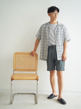 「アイテム（アンダーウェア、シルバー系）」を使った、淘宝店铺【西畔里】さん（メンズ・172cm）の春コーディネート