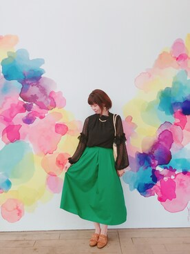「ショッピング」｜「アイテム（パンプス）」を使った、na..☆さん（レディース・158cm）の春コーディネート