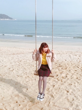 「アイラブCONVERSE」｜「アイテム（その他アウター）」を使った、na..☆さん（レディース・158cm）の冬コーディネート