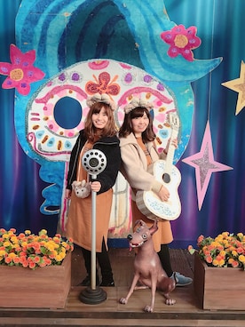 「双子コーデ」｜「アイテム（その他アウター）」を使った、na..☆さん（レディース・158cm）の冬コーディネート