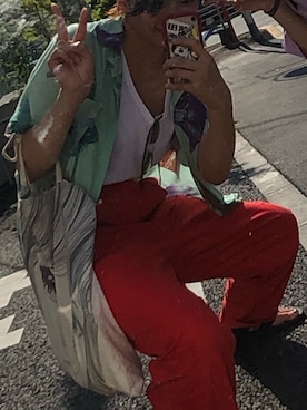 「アロハシャツ」｜たけさん（レディース・165cm）の夏コーディネート