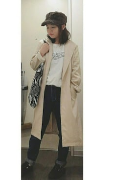 「nusy（ヌージー）のアイテム」を使った、べこさん（レディース・150cm）の秋コーディネート