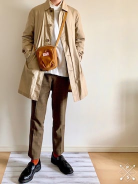 「Cuirs（キュイー）のアイテム（シューズ）」を使った、sho-taさん（メンズ・177cm）の春コーディネート