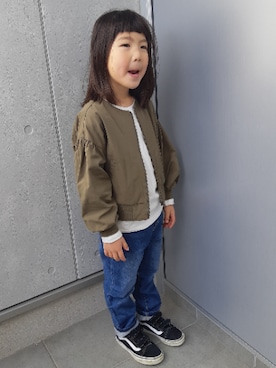 「VANS（バンズ）のアイテム」を使った、ogwyu39さん（キッズ・110cm）の春コーディネート