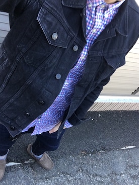 「アイテム（ローファー、グリーン系）」を使った、しょーへーさん（メンズ・177cm）の春コーディネート