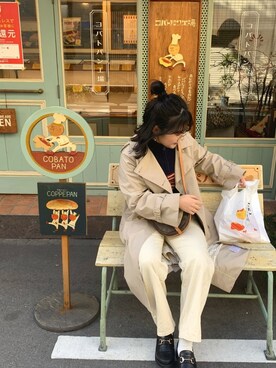 「Polo Ralph Lauren」｜「アイテム（トレンチコート）」を使った、おはなさん（レディース・157cm）の夏コーディネート