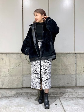 「オーバーコート」｜「アイテム（ブルゾン）」を使った、natsumiさん（レディース・160cm）の冬コーディネート