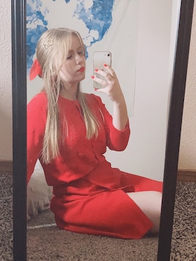 「red」｜「アイテム（サンダル）」を使った、Jessicaさん（レディース・163cm）の秋コーディネート
