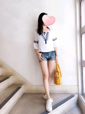 「Lee Cooper（リークーパー）のアイテム」を使った、Deniseさん（レディース・158cm）の夏コーディネート
