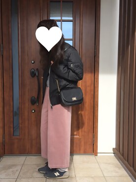 「イチゴ狩り」｜「アイテム（ブルゾン）」を使った、yumiさん（レディース・164cm）の冬コーディネート