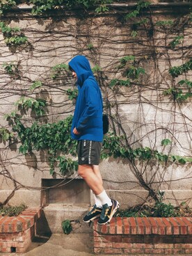 「CALVIN KLEIN PERFORMANCE（カルバンクラインパフォーマンス）のアイテム」を使った、草加さん（メンズ・182cm）の春コーディネート