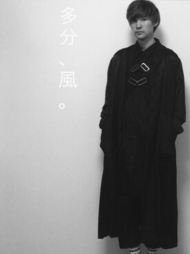 「スウエットパンツ」｜「アイテム（その他アウター）」を使った、サカナカズマさん（メンズ・178cm）の冬コーディネート