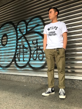 「WTAPS（ダブルタップス）のアイテム（キーケース/キーアクセサリー）」を使った、Leoさん（メンズ・172cm）の夏コーディネート
