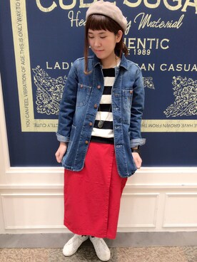 「CUBE SUGAR（キューブシュガー）のアイテム（カバーオール）」を使った、sato,さん（レディース・168cm）の冬コーディネート