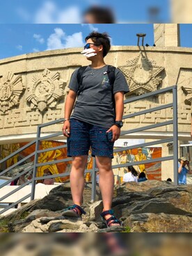 「TOMMY（トミー）のアイテム（パンツ）」を使った、Mamoruさん（メンズ・157cm）の夏コーディネート