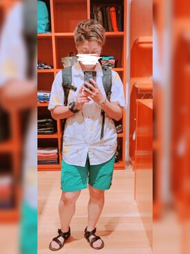 「TOMMY（トミー）のアイテム（パンツ）」を使った、Mamoruさん（メンズ・157cm）の夏コーディネート