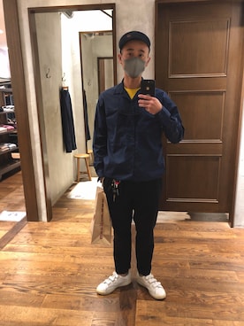 「GOLDWIN（ゴールドウィン）のアイテム（パンツ）」を使った、ピロンさん（メンズ・174cm）の冬コーディネート
