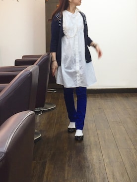 「shuca（シュカ）のアイテム（トップス）」を使った、⍟⑅yasuko⋆*･✠さん（レディース・149cm）の春コーディネート