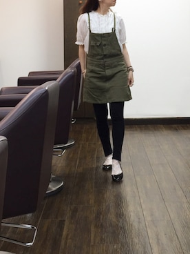 「仕事コーデ」｜「アイテム（オールインワン・サロペット）」を使った、⍟⑅yasuko⋆*･✠さん（レディース・149cm）の夏コーディネート