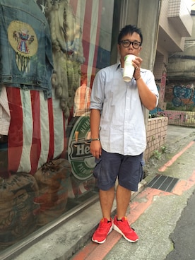 「roots（ルーツ）のアイテム」を使った、Wannachillさん（メンズ・172cm）の秋コーディネート