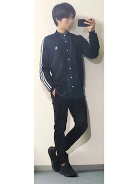 「EMMA  CLOTHES」｜「アイテム（スリッポン）」を使った、［Jiden］さん（メンズ・173cm）の秋コーディネート