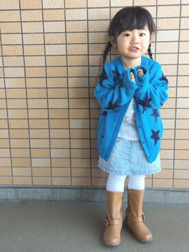 「next（next）のアイテム（スカート）」を使った、yuuuuwa!!!さん（キッズ・100cm）の冬コーディネート