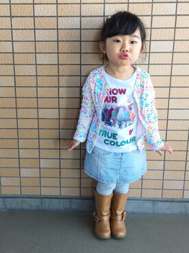 「next（next）のアイテム（スカート）」を使った、yuuuuwa!!!さん（キッズ・100cm）の冬コーディネート