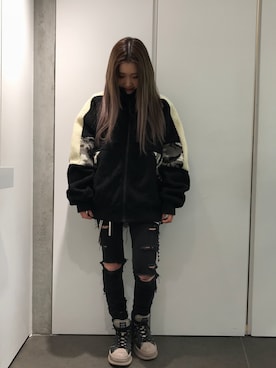 「L.H.P Private Brand（エルエイチピープライベートブランド）のアイテム（ジャケット/アウター）」を使った、ヤマダサオリさん（レディース・160cm）の冬コーディネート