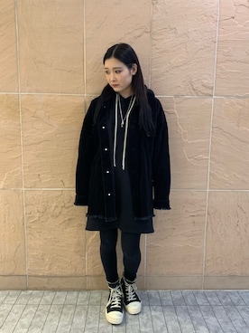 「DANKE SCHON（ダンケシェーン）のアイテム（ブルゾン）」を使った、ヤマダサオリさん（レディース・160cm）の秋コーディネート