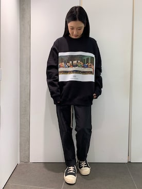 「L.H.P（エルエイチピー）のアイテム（スウェット）」を使った、ヤマダサオリさん（レディース・160cm）の秋コーディネート