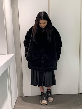 「DANKE SCHON（ダンケシェーン）のアイテム（ブルゾン）」を使った、ヤマダサオリさん（レディース・160cm）の秋コーディネート