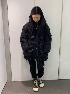 「DANKE SCHON（ダンケシェーン）のアイテム（ブルゾン）」を使った、ヤマダサオリさん（レディース・160cm）の秋コーディネート