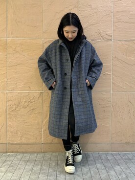 「L.H.P Private Brand（エルエイチピープライベートブランド）のアイテム（ジャケット/アウター）」を使った、ヤマダサオリさん（レディース・160cm）の冬コーディネート