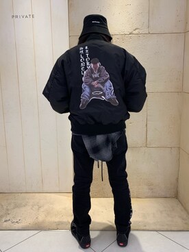 「LONELY/論理（ロンリー）のアイテム（ジャケット/アウター）」を使った、ヤマダサオリさん（レディース・160cm）の冬コーディネート