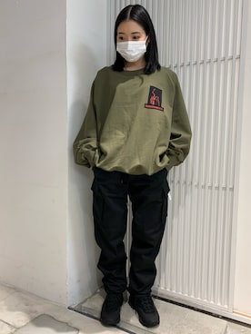 「L.H.P（エルエイチピー）のアイテム（スウェット）」を使った、ヤマダサオリさん（レディース・160cm）の秋コーディネート