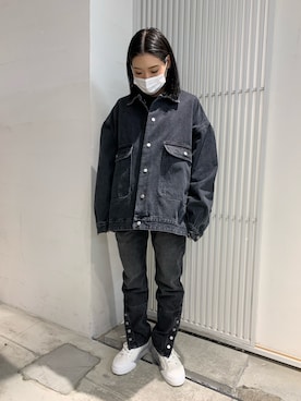 「DANKE SCHON（ダンケシェーン）のアイテム（ブルゾン）」を使った、ヤマダサオリさん（レディース・160cm）の冬コーディネート
