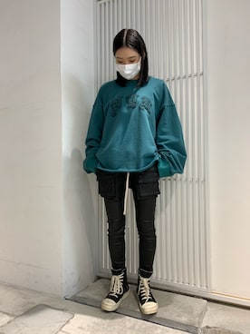 「DANKE SCHON（ダンケシェーン）のアイテム（スウェット）」を使った、ヤマダサオリさん（レディース・160cm）の冬コーディネート
