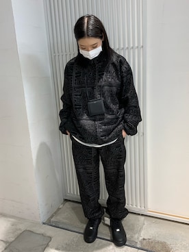 「BlackEyePatch（ブラックアイパッチ）のアイテム（ジャケット/アウター）」を使った、ヤマダサオリさん（レディース・160cm）の春コーディネート