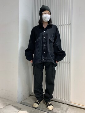 「DANKE SCHON（ダンケシェーン）のアイテム（ジャケット/アウター）」を使った、ヤマダサオリさん（レディース・160cm）の春コーディネート