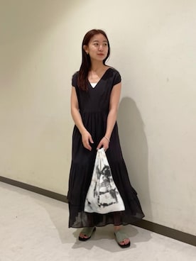 「NE QUITTEZ PAS!（ヌキテパ）のアイテム（ワンピース/ドレス）」を使った、關（seki）さん（レディース・153cm）の夏コーディネート